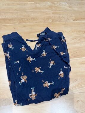 Polo by Ralph Lauren Navy Teddy Bear Football Lounge Pants